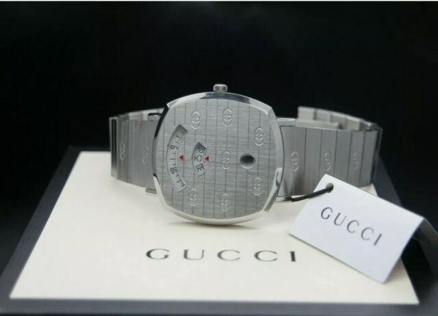Gucci Grip Quartz Silver Dial Silver Steel Strap Watch For Women - YA157410 Buy Now By Gucci