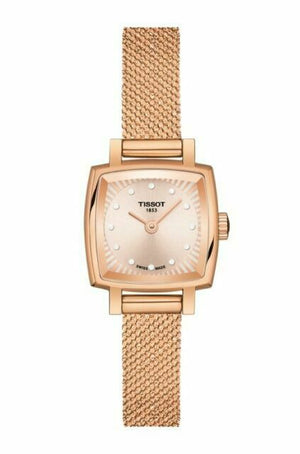 Tissot Lovely Square Lady Quartz Rose Gold Dial Rose Gold Mesh Bracelet Watch For Women - T058.109.33.456.00 Buy Now By Tissot