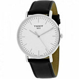 Tissot T Classic Everytime Large White Dial Black Leather Strap Watch For Men - T109.610.16.031.00 Buy Now By Tissot