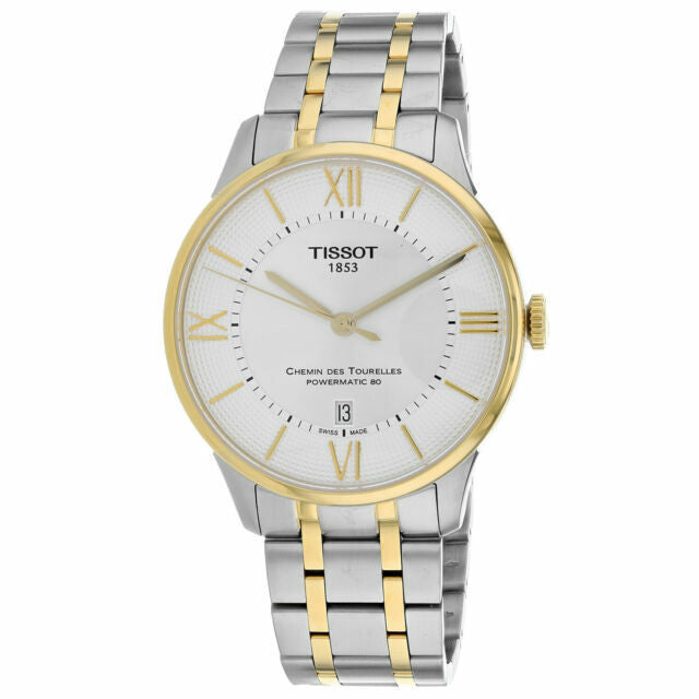 Tissot Chemin Des Tourelles Powermatic 80 Silver Dial Two Tone Steel Strap Watch For Men - T099.407.22.038.00 Buy Now By Tissot