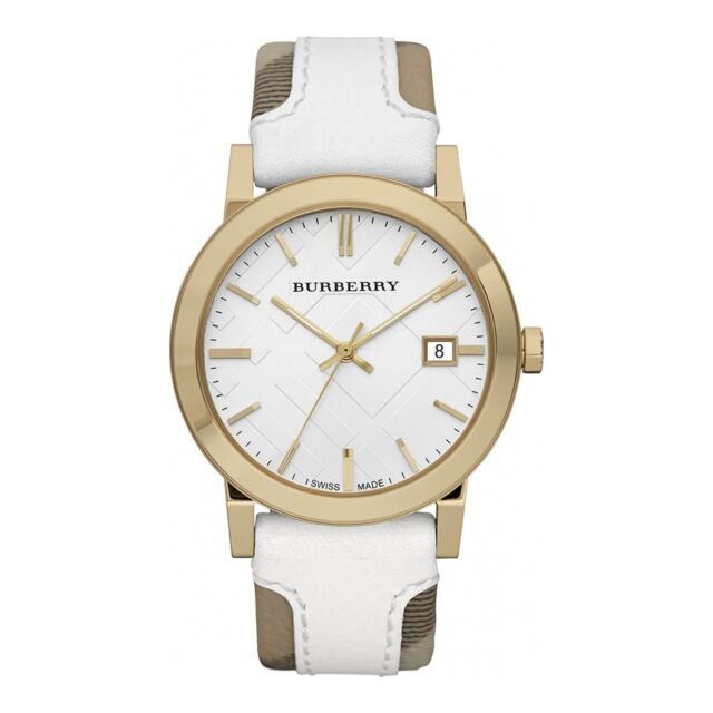 Burberry The City White Dial White Leather Strap Watch for Women - BU9110 Buy Now By Burberry