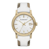 Burberry The City White Dial White Leather Strap Watch for Women - BU9110 Buy Now By Burberry