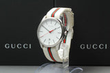 Gucci G Timeless Quartz White DIal White NATO Strap Watch For Men - YA126322 Buy Now By Gucci