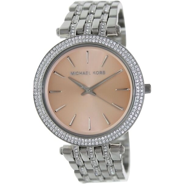 Michael Kors Darci Orange Dial Silver Stainless Steel Strap Watch for Women - MK3218 Buy Now By Michael Kors