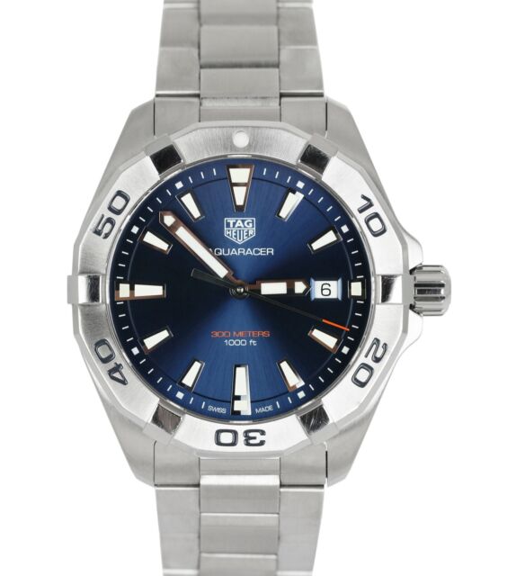 Tag Heuer Aquaracer Blue Dial Silver Steel Strap Watch for Men - WBD1112.BA0928 Buy Now By Tag Heuer