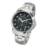 Maserati Successo Chronograph Black Dial Silver Steel Strap Watch For Men - R8873621001 Buy Now By Maserati