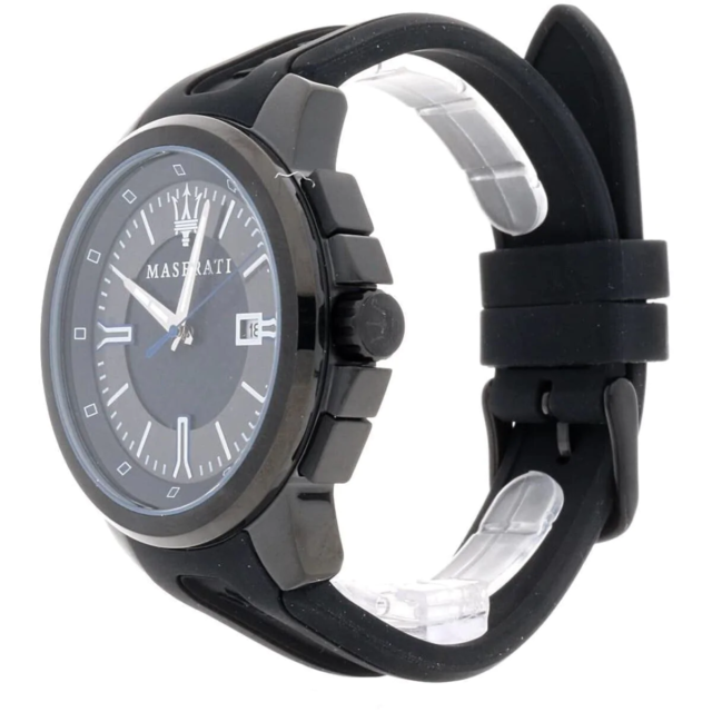 Maserati SFIDA Black Dial Black Rubber Strap Watch For Men - R8851123004 Buy Now By Maserati