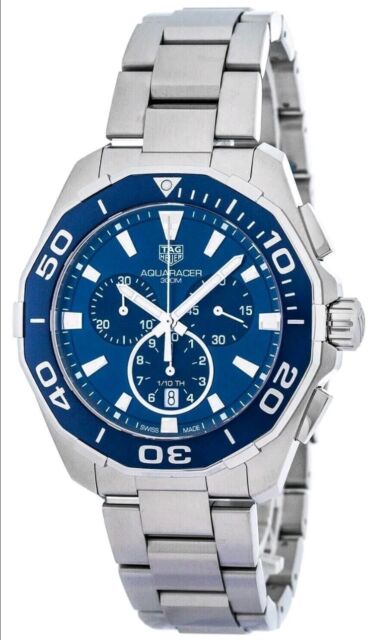 Tag Heuer Aquaracer Blue Dial SIlver Steel Strap Watch for Men - CAY111B.BA0927 Buy Now By Tag Heuer