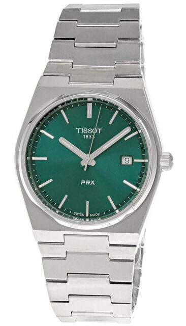 Tissot PRX Green Dial Silver Steel Strap Watch For Men - T137.410.11.091.00 Buy Now By Tissot