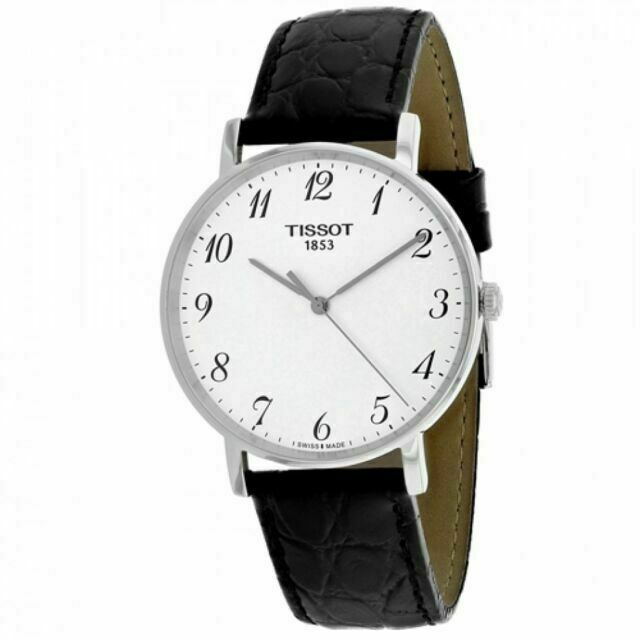 Tissot Everytime Desire Medium White Dial Black Leather Strap Watch For Men - T109.410.16.032.00 Buy Now By Tissot