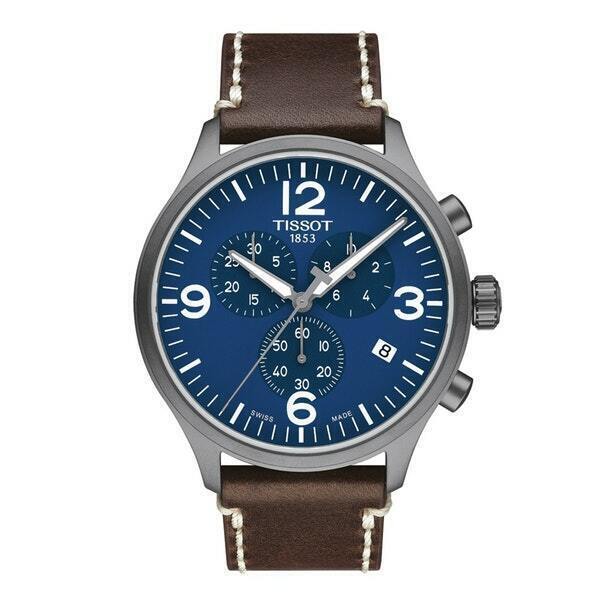 Tissot Chrono XL Blue Dial Brown Leather Strap Watch For Men - T116.617.36.047.00 Buy Now By Tissot