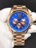 Michael Kors Bradshaw Quartz Blue Dial Rose Gold Steel Strap Watch For Women - MK5951 Buy Now By Michael Kors