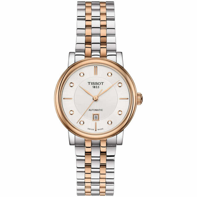 Tissot T Classic Carson Premium Diamonds White Dial Two Tone Steel Strap Watch for Women - T122.207.22.036.00 Buy Now By Tissot