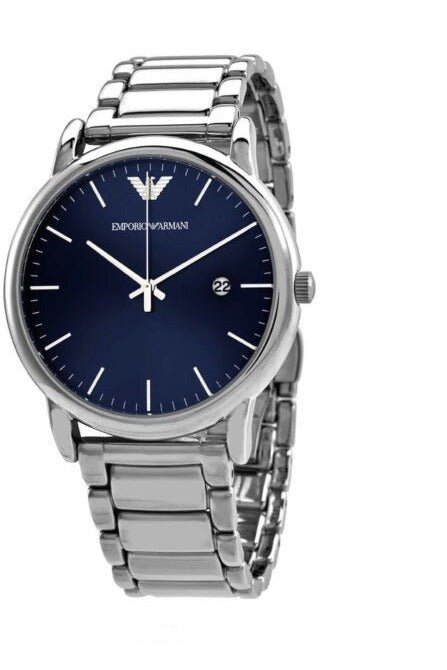 Emporio Armani Luigi Blue Dial Silver Steel Strap Watch For Men - AR11089 Buy Now By Emporio Armani