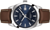 Tissot Gentleman Powermatic 80 Silicium Blue Dial Brown Leather Strap Watch For Men - T127.407.16.041.00 Buy Now By Tissot