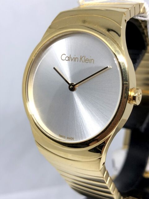 Calvin Klein Lively White Dial Gold Steel Strap Watch for Women - K4U23526 Buy Now By Calvin Klein