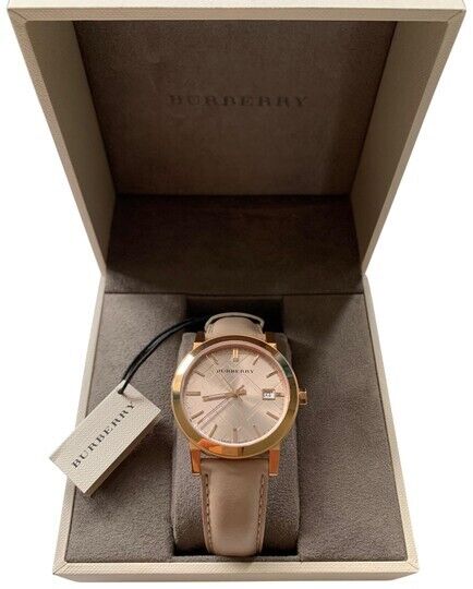 Burberry The City Beige Dial Brown Leather Strap Watch for Women - BU9014 Buy Now By Burberry