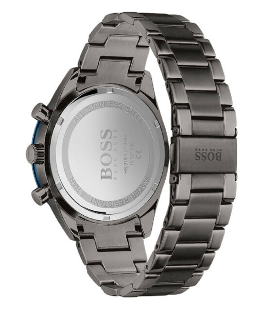 Hugo Boss Santiago Blue Dial Grey Steel Strap Watch for Men - 1513863 Buy Now By Hugo Boss