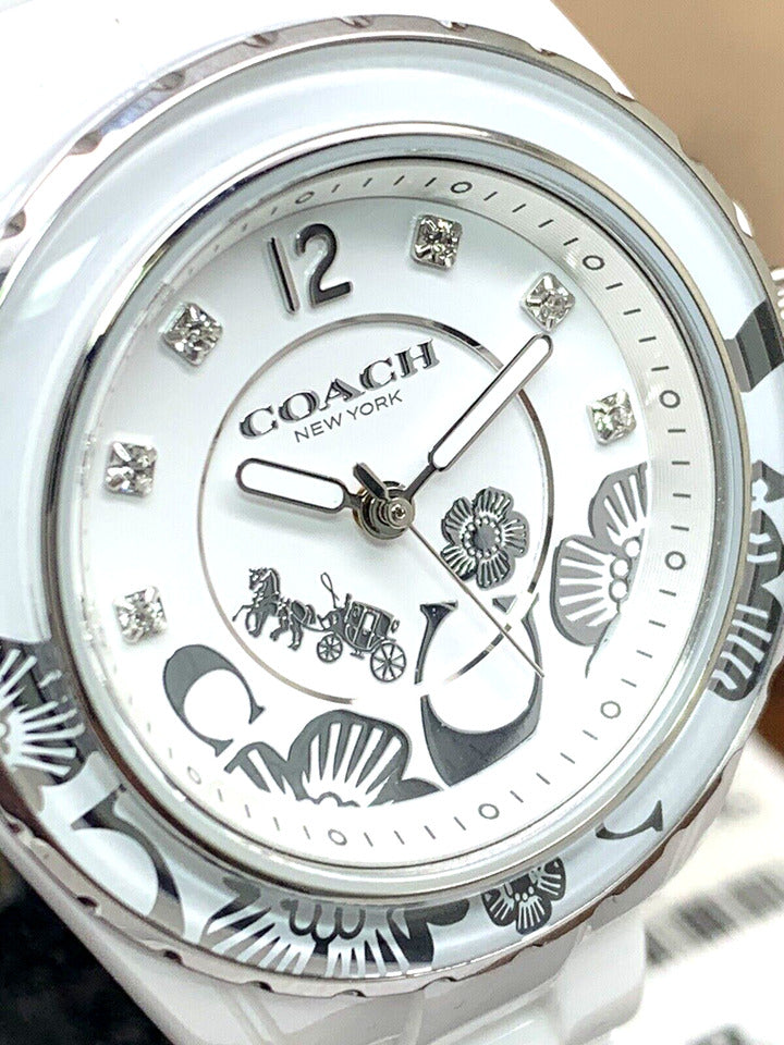 Coach Preston White Dial White Steel Strap Watch for Women - 14503464 Buy Now By Coach