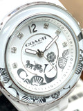 Coach Preston White Dial White Steel Strap Watch for Women - 14503464 Buy Now By Coach