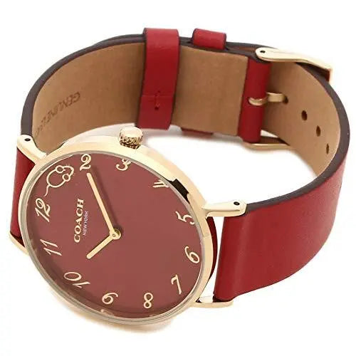 Coach Perry Red Dial Red Leather Strap Watch for Women - 14503486 Buy Now By Coach