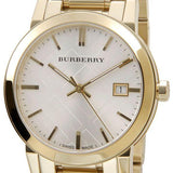 Burberry The City Silver Dial Gold Steel Strap Unisex Watch - BU9003 Buy Now By Burberry