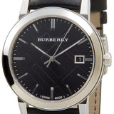 Burberry The City Black Dial Black Leather Strap Watch for Men - BU9009 Buy Now By Burberry