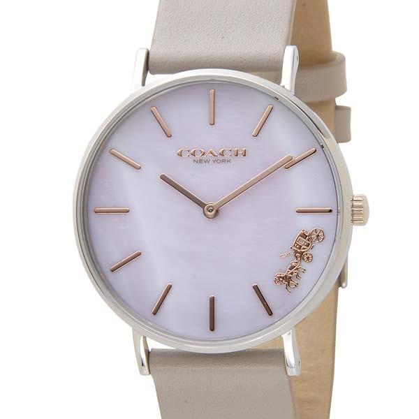 Coach Perry Mother of Pearl Dial Light Grey Leather Strap Watch for Women - 14503245 Buy Now By Coach