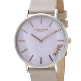 Coach Perry Mother of Pearl Dial Light Grey Leather Strap Watch for Women - 14503245 Buy Now By Coach