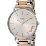 Coach Perry Silver Dial Two Tone Steel Strap Watch for Women - 14503346 Buy Now By Coach