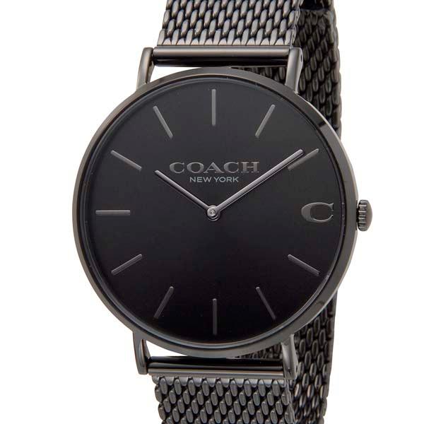 Coach Charles Black Dial Black Mesh Bracelet Watch for Men - 14602148 Buy Now By Coach