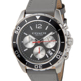 Coach Kent Grey Dial Grey Leather Strap Watch for Men - 14602561 Buy Now By Coach