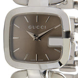 Gucci G Gucci Brown Dial Silver Steel Strap Watch For Women - YA125507 Buy Now By Gucci