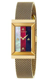 Gucci G-Frame Mother of Pearl Dial Yellow Gold Mesh Bracelet Watch For Women - YA147410 Buy Now By Gucci