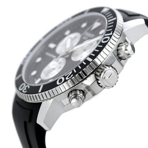 Tissot Seastar 1000 Chronograph Black Dial Black Rubber Strap Watch For Men - T120.417.17.051.00 Buy Now By Tissot