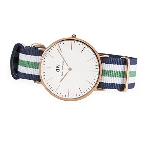 Daniel Wellington Classic Nottingham White Dial Two Tone NATO Strap Watch For Men - 0108DW Buy Now By Daniel Wellington
