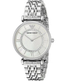 Emporio Armani Gianni T-Bar Mother of Pearl Dial Silver Stainless Steel Watch For Women - AR1908 Buy Now By Emporio Armani