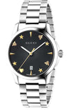 Gucci G Timeless Black Dial Silver Steel Strap Watch For Women - YA1264029 Buy Now By Gucci