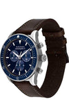 Movado Heritage 29mm Chronograph Blue Dial Brown Leather Strap Watch For Men - 3650061 Buy Now By Movado