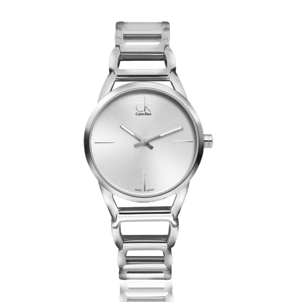 Calvin Klein Stately White Dial Silver Steel Strap Watch for Women - K3G23126 Buy Now By Calvin Klein