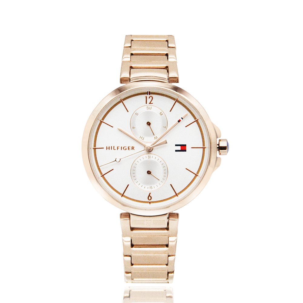Tommy Hilfiger Angela Quartz White Dial Rose Gold Steel Strap Watch for Women - 1782124 Buy Now By Tommy Hilfiger