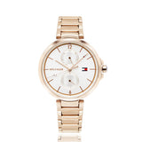Tommy Hilfiger Angela Quartz White Dial Rose Gold Steel Strap Watch for Women - 1782124 Buy Now By Tommy Hilfiger