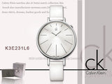 Calvin Klein Equal White Dial White Leather Strap Watch for Women - K3E231L6 Buy Now By Calvin Klein