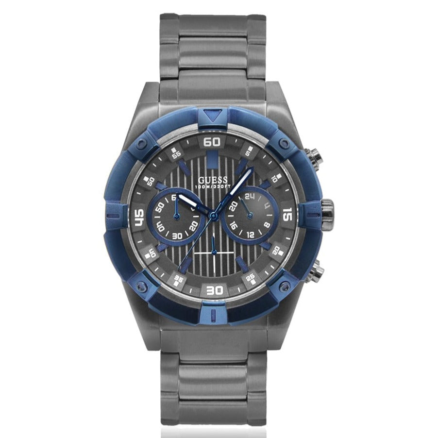 Guess Sport Analog Grey Dial Grey Steel Strap Watch for Men - W0377G5 Buy Now By Guess