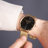 Coach Charles Black Dial Gold Mesh Bracelet Watch for Men - 14602440 Buy Now By Coach