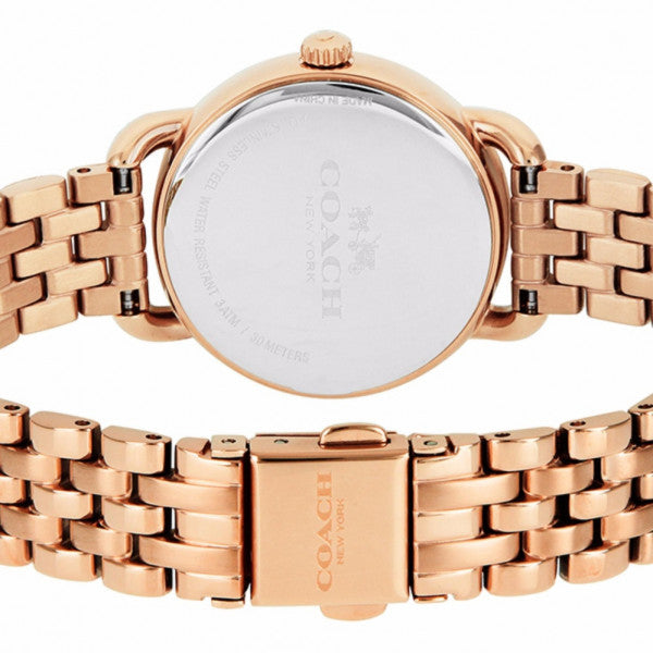 Coach Delancey White Dial Rose Gold Steel Strap Watch for Women - 14502242 Buy Now By Coach
