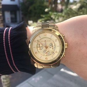 Michael Kors Runway Gold Dial Gold Steel Strap Watch for Men - MK8077 Buy Now By Michael Kors