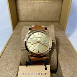 Burberry The City Gold Dial Brown Leather Strap Watch for Women - BU9133 Buy Now By Burberry