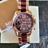 Michael Kors Bradshaw Burgundy Dial Two Tone Steel Strap Watch for Women - MK6270 Buy Now By Michael Kors