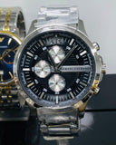 Armani Exchange Hampton Chronograph Black Dial Silver Steel Strap Watch For Men - AX2152 Buy Now By Armani Exchange